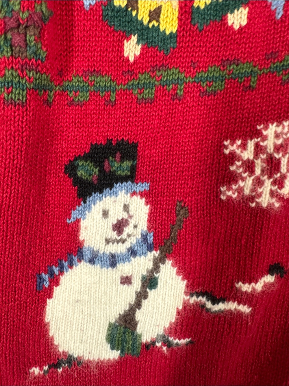 Vintage Cleo Christmas Sweater Vest Red Small Holiday Knit Ugly Christmas - Picture 4 of 14
